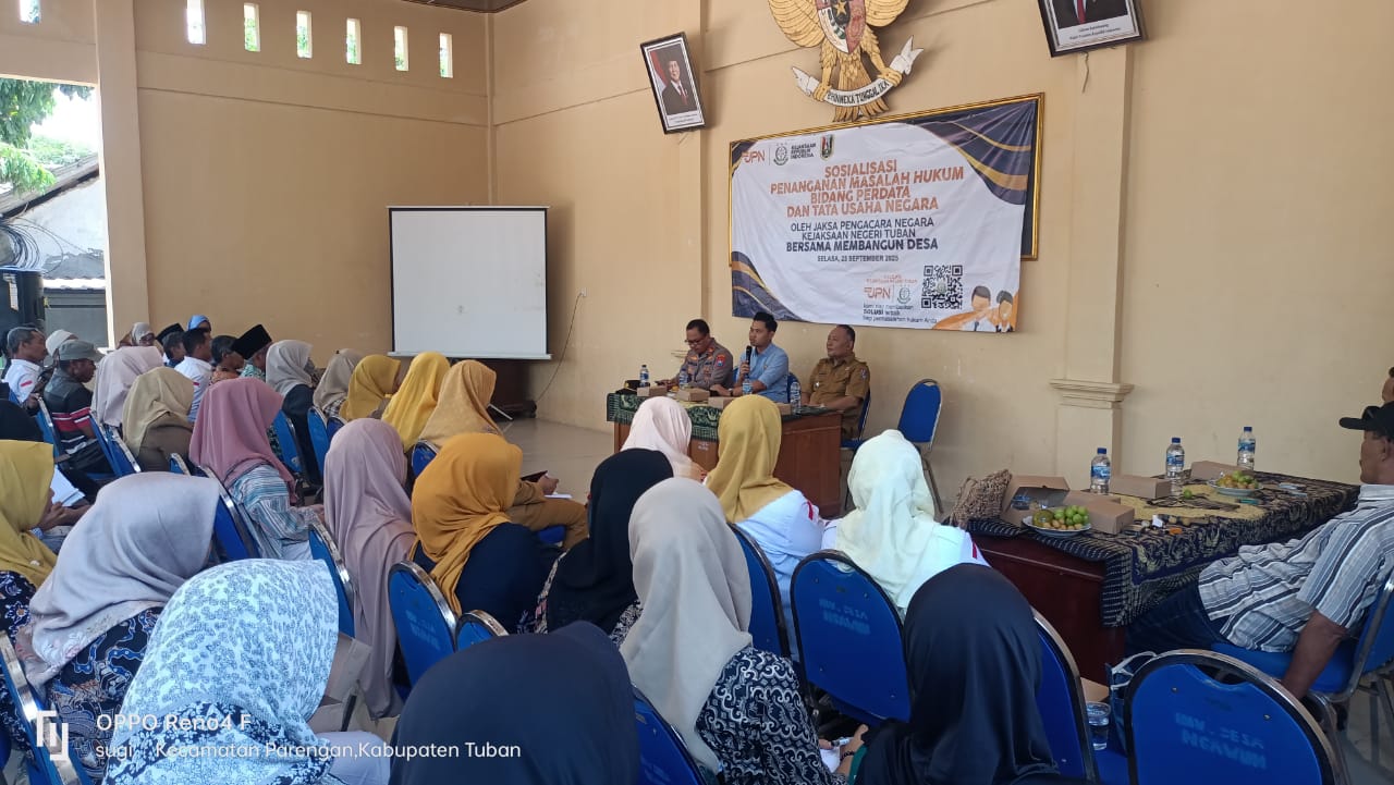 Sosialisasi Penanganan Masalah Hukum Bidang Perdata dan Tata Usaha Negara oleh Kejaksaan Negeri Tuban: Bersama Membangun Desa